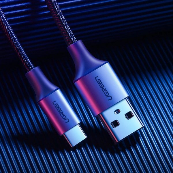 Kabelis USB-A - USB-C QC 3.0 3A 0.25m - pelēks