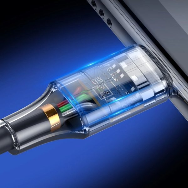 Kabelis USB-A - USB-C QC 3.0 3A 0.25m - pelēks