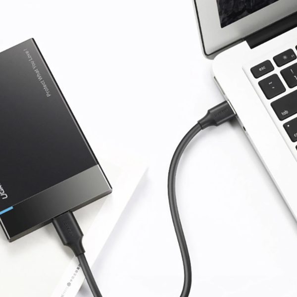 Kabelis USB-A 3.0 - USB-C 3A 0.5m - melns