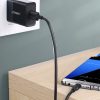 Kabelis USB-A 3.0 - USB-C 3A 0.5m - melns