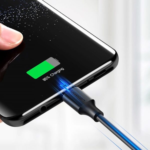Kabelis USB-A 3.0 - USB-C 3A 0.5m - melns