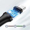 Kabelis USB-A 3.0 - USB-C 3A 0.5m - melns