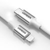 Kabelis USB-C - iPhone Lightning MFi 1m - Sudrabains