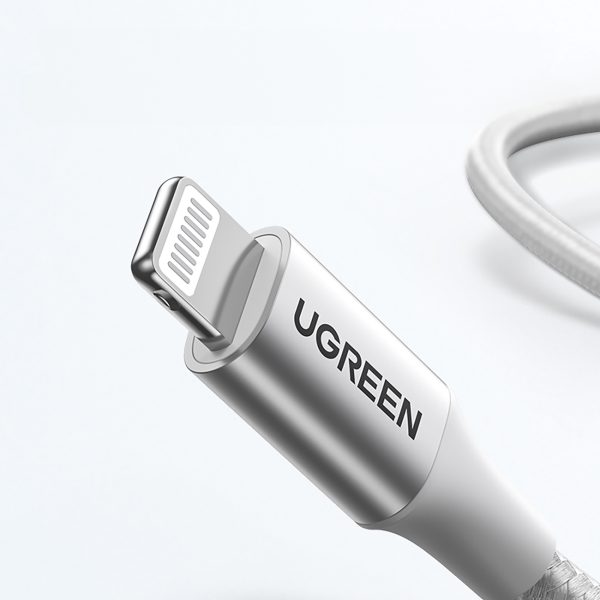 Kabelis USB-C - iPhone Lightning MFi 1m - Sudrabains