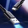 Kabelis USB-A 3.0 - USB-C 3A 1.5m - melns