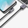 USB-A - USB-C 3A 3 m leņķisks kabelis - pelēks