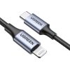Kabelis iPhone Lightning - USB-C 2.0 MFi 1m - Pelēks