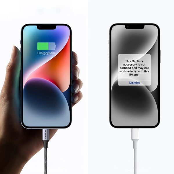Kabelis iPhone Lightning - USB-C 2.0 MFi 1m - Pelēks