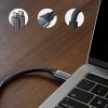 Kabelis USB-C 3.1 - USB-C 3.1 1.5m - pelēks