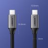 Kabelis USB-C 3.1 - USB-C 3.1 1.5m - pelēks