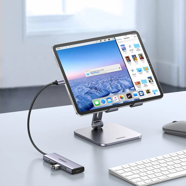 5in1 centrmezgla adapteris USB-C - USB-C PD / HDMI / 3x USB-A 3.0 - pelēks