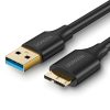 Kabelis USB-A 3.0 - micro USB-B 0.5m - melns