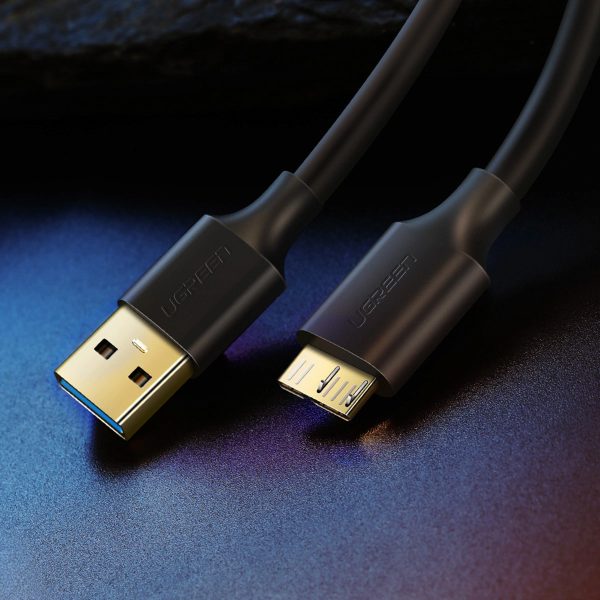 Kabelis USB-A 3.0 - micro USB-B 0.5m - melns
