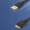 Kabelis USB-A 3.0 - micro USB-B 0.5m - melns