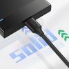 Kabelis USB-A 3.0 - micro USB-B 0.5m - melns