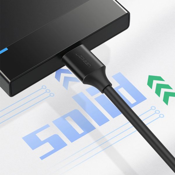 Kabelis USB-A 3.0 - micro USB-B 0.5m - melns