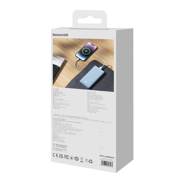 Powerbank 10000mAh Airpow ātrās uzlādes 20W - zils