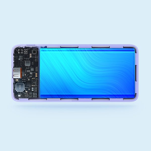 Powerbank 10000mAh Airpow Fast Charge 20W - violets