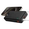 Powerbank 20000mAh Airpow 20W ar USB-A - USB-C kabeli 50cm - melns
