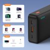 Powerbank 20000mAh Airpow 20W ar USB-A - USB-C kabeli 50cm - melns