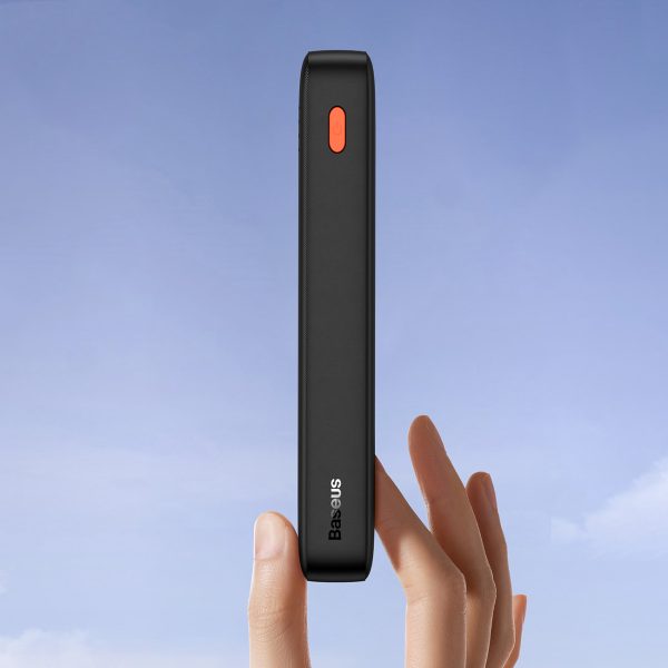 Powerbank 20000mAh Airpow 20W ar USB-A - USB-C kabeli 50cm - melns