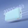 Powerbank 20000mAh Airpow 20W ar USB-A - USB-C kabeli 50cm - zils