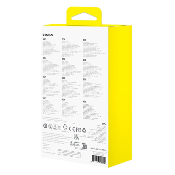 Powerbank 20000mAh Airpow 20W ar USB-A - USB-C kabeli 50cm - zils