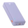Powerbank 20000mAh Airpow ātrās uzlādes 20W ar USB USB-C kabeli 50cm - violets