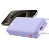 Powerbank 20000mAh Airpow ātrās uzlādes 20W ar USB USB-C kabeli 50cm - violets
