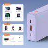 Powerbank 20000mAh Airpow ātrās uzlādes 20W ar USB USB-C kabeli 50cm - violets