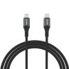 Pīts USB-C kabelis - iPhone Lightning 30W 1.2m - melns