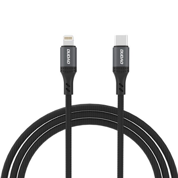 Pīts USB-C kabelis - iPhone Lightning 30W 1.2m - melns