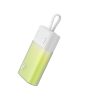 Powerbank Popsicle 5200mAh 20W ar Lightning kabeli 60W/20V/3A/30cm - balti zaļa