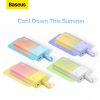 Powerbank Popsicle 5200mAh 20W ar Lightning kabeli 60W/20V/3A/30cm - dzelteni rozā