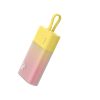 Powerbank Popsicle 5200mAh 20W ar Lightning kabeli 60W/20V/3A/30cm - dzelteni rozā