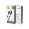L7T USB-A - USB-C 66W kabelis ar LED displeju 1m - melns
