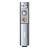 Lāzera rādītājs ar tālvadības pulti prezentācijām līdz 100 m WiFi 2.4GHz USB-A/C - pelēks