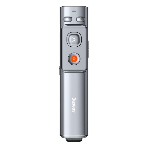 Lāzera rādītājs ar tālvadības pulti prezentācijām līdz 100 m WiFi 2.4GHz USB-A/C - pelēks