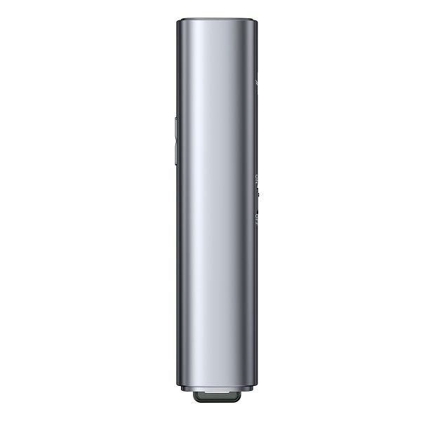 Lāzera rādītājs ar tālvadības pulti prezentācijām līdz 100 m WiFi 2.4GHz USB-A/C - pelēks