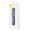Lāzera rādītājs ar tālvadības pulti prezentācijām līdz 100 m WiFi 2.4GHz USB-A/C - pelēks