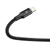 3in1 kabelis USB-C - USB-C / iPhone Lightning / microUSB 20W PD 1.5m - melns