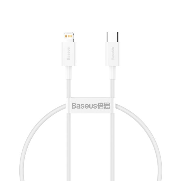 Superior sērijas USB-C / Lightning PD 20W 2m kabelis - balts