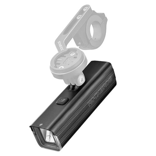 Priekšējais velosipēda lukturis 5000mAh 1500lm IPX6 Garmin un GoPro stiprinājums - melns