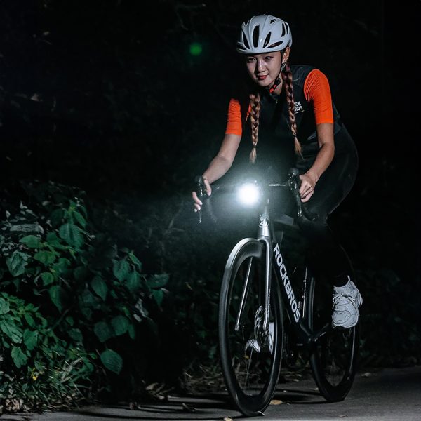 Priekšējais velosipēda lukturis 5000mAh 1500lm IPX6 Garmin un GoPro stiprinājums - melns