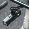 Priekšējais velosipēda lukturis 5000mAh 1500lm IPX6 Garmin un GoPro stiprinājums - melns