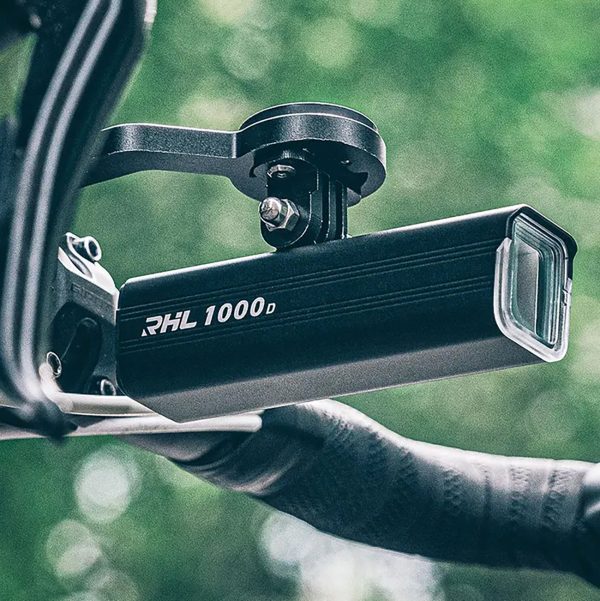 Priekšējais velosipēda lukturis 5000mAh 1500lm IPX6 Garmin un GoPro stiprinājums - melns