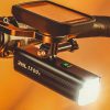Priekšējais velosipēda lukturis 5000mAh 1500lm IPX6 Garmin un GoPro stiprinājums - melns