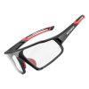 Fotohromas UV400 riteņbraukšanas brilles ar futrāli SP216BK - melnas un sarkanas
