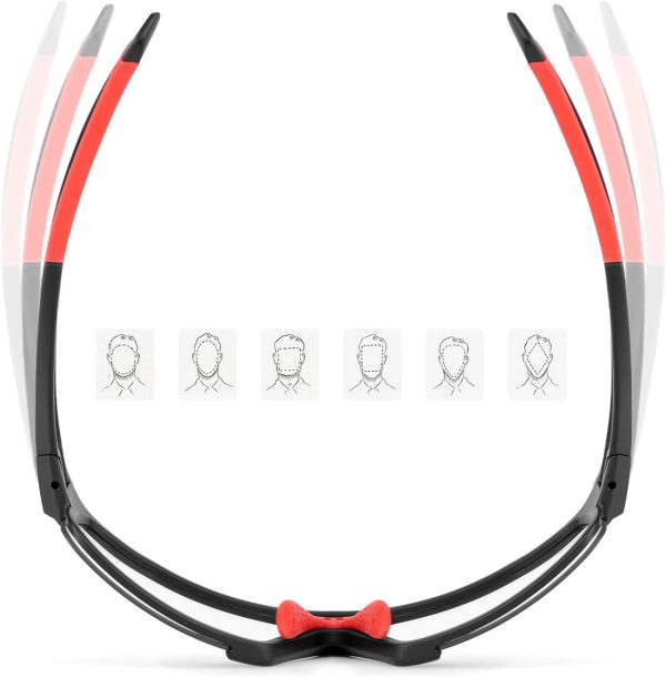 Fotohromas UV400 riteņbraukšanas brilles ar futrāli SP216BK - melnas un sarkanas