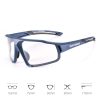 Fotohromas UV400 riteņbraukšanas brilles ar futrāli SP216BL - zilas